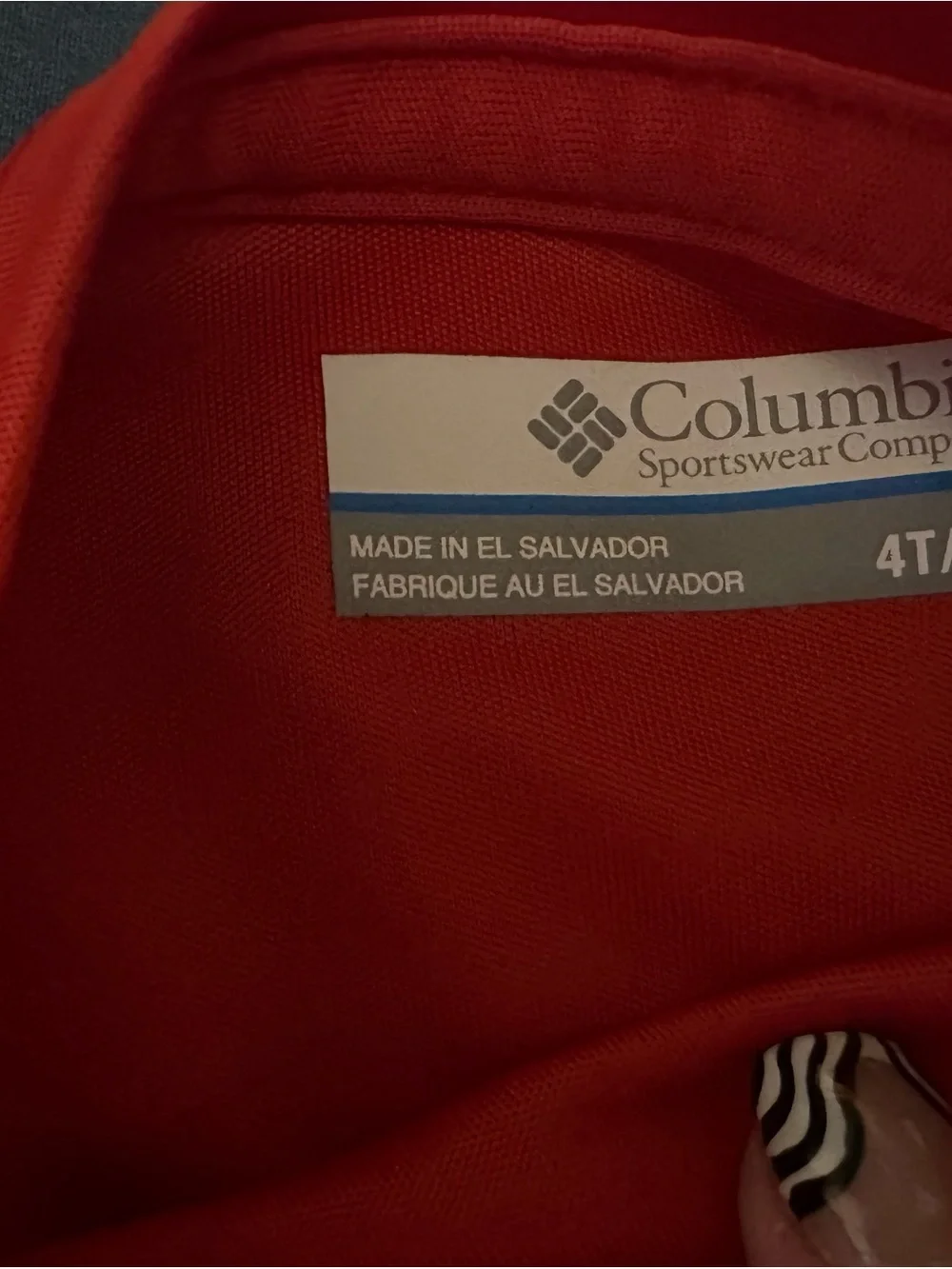 Columbia Red Long-Sleeve Performance Tee with Sleeve Logo